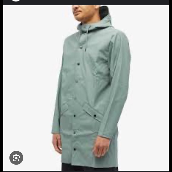 NWT Rains Women's Long Jacket W3 Waterproof Rain Jacket Coat Minimalist - Picture 3 of 8